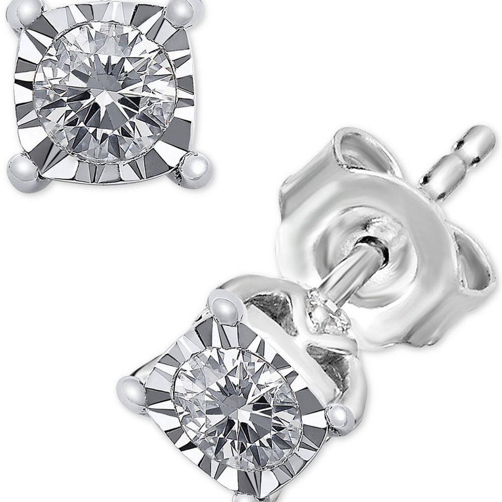 TruMiracle Diamond Stud Earrings (1/3 ct)